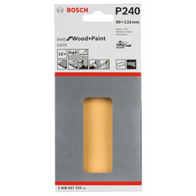 Papier ścierny C470, opakowanie 10 szt. Bosch 2608607234