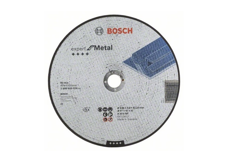 Tarcza tnąca, prosta, do metalu 230x22,23x3mm Bosch A 30 S BF