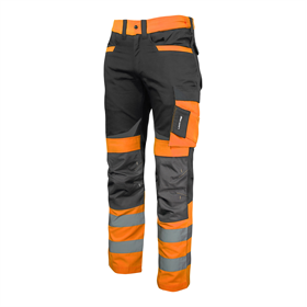 Spodnie ostrzegawcze czarno-pomarańczowe 3XL Lahti Pro L4051206