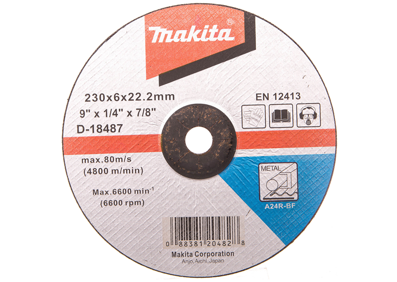Tarcza szlifierska do metalu A24R (WYPUKŁA) Makita D-18487