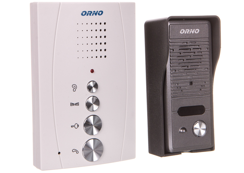 Zestaw domofonowy jednorodzinny bezsłuchawkowy ELUVIO biały Orno OR-DOM-RE-914/W