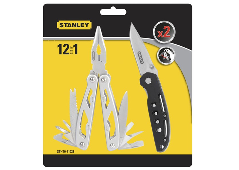 Zestaw Multi-Tool narzędzie 12w1 + nóż składany Stanley STHT0-71028