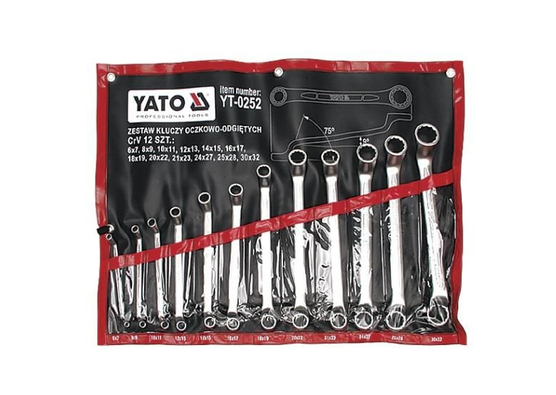 Zestaw kluczy oczkowo-giętych Yato YT-0252