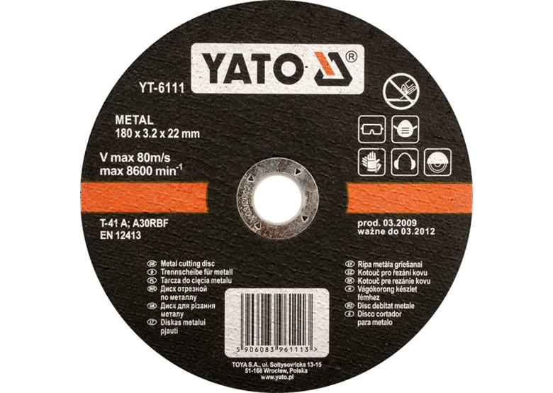 Tarcza do cięcia metalu Yato YT-5927