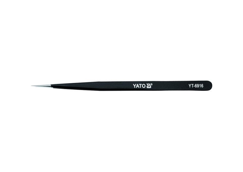 Pęseta prosta antystatyczna 140 mm powlekana Yato YT-6916